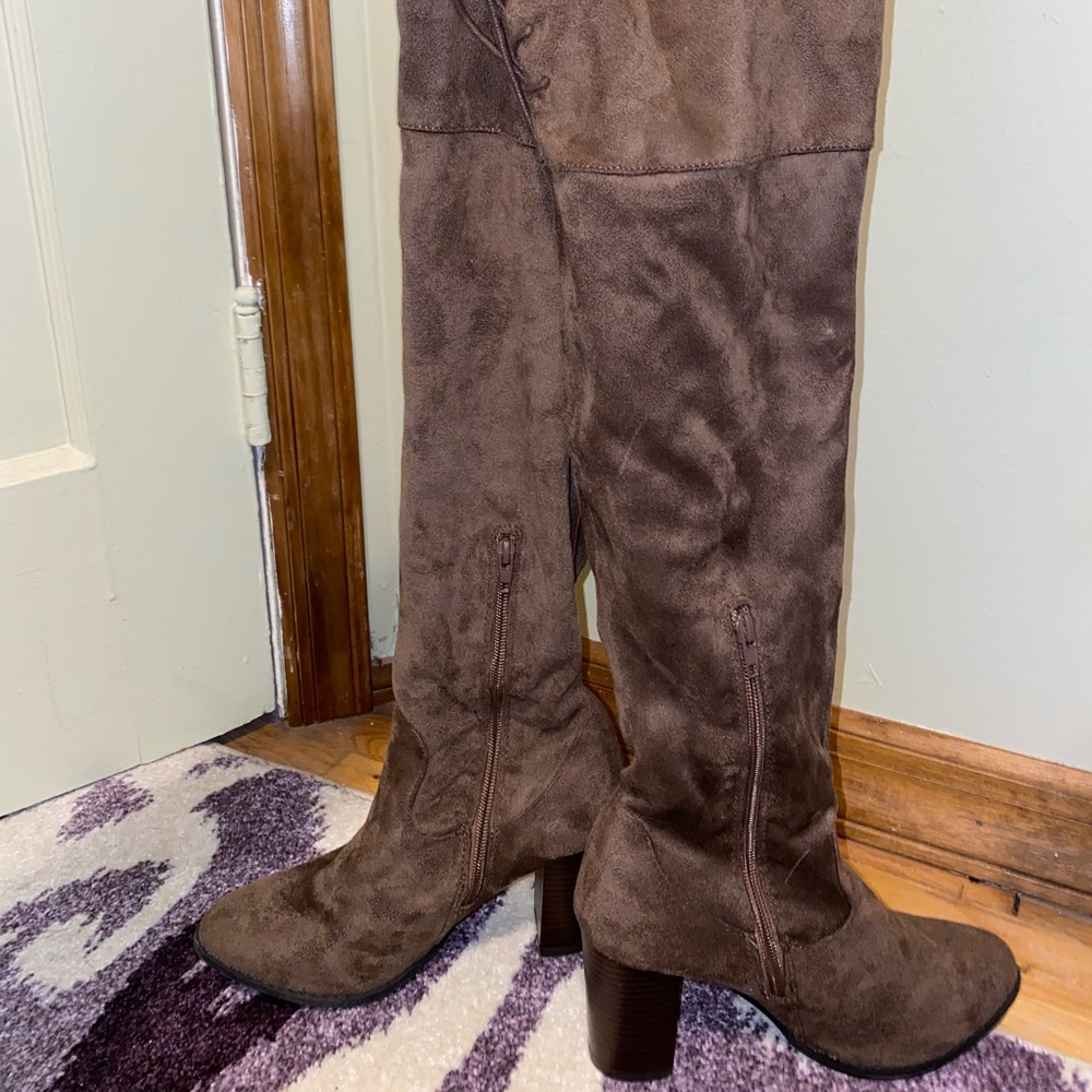 Brown Heeled Boots size 7